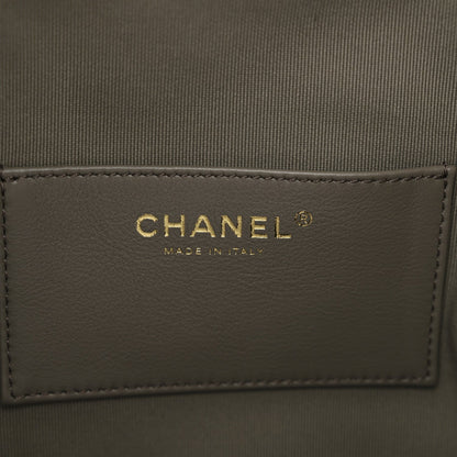 Suede Quilted Medium Chanel 25 Handbag Dark Grey