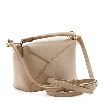 Calfskin Mini Puzzle Edge Bag Sand
