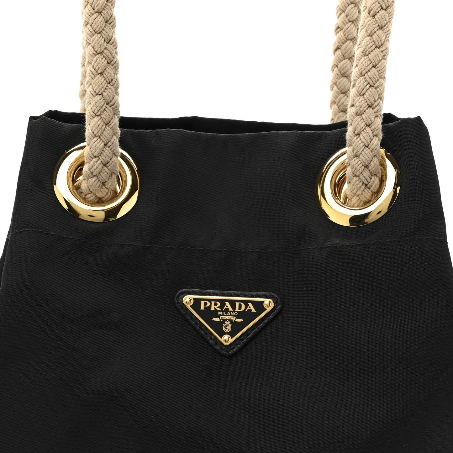 Re-Nylon Triangle Mariner Bucket Bag Black