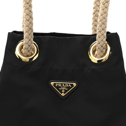 Re-Nylon Triangle Mariner Bucket Bag Black