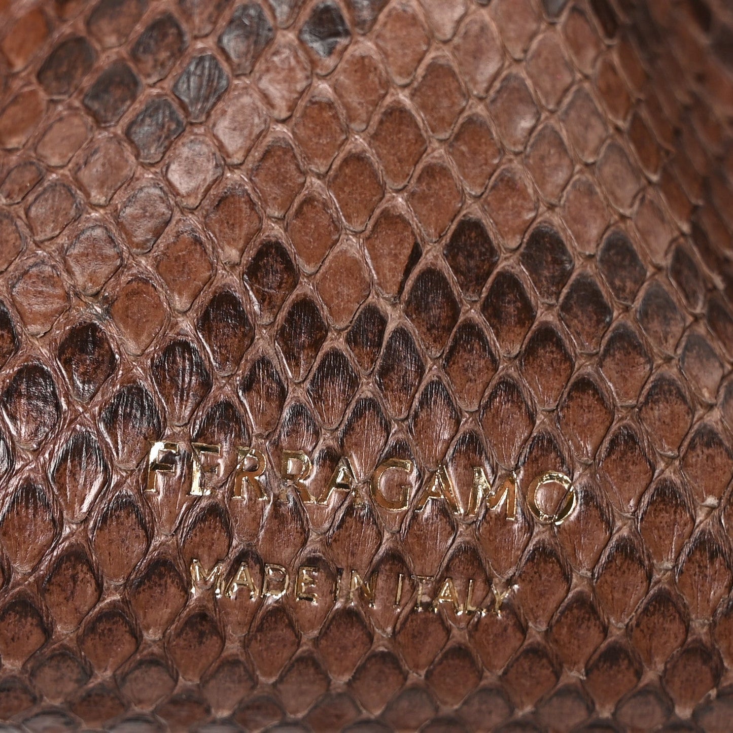 Snakeskin Small Dumpling Soft Bag Testa di Moro