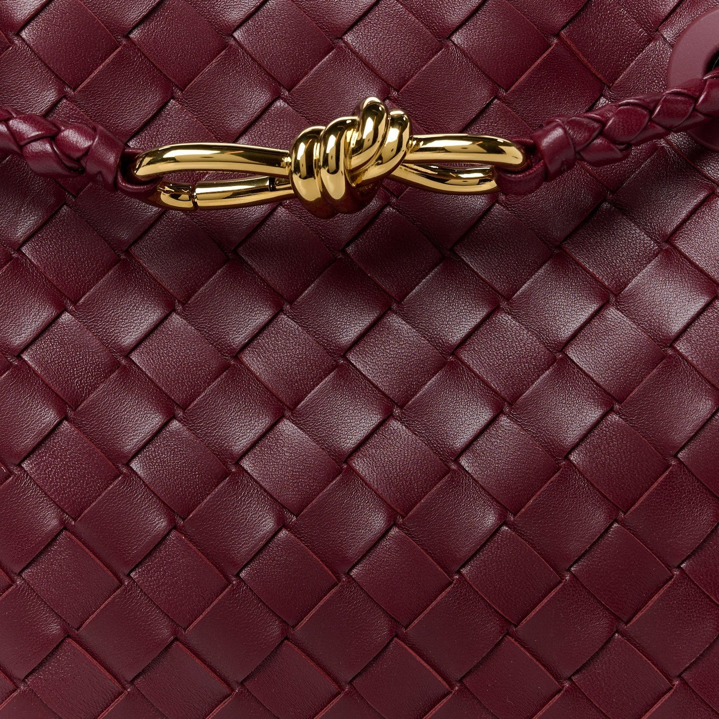 Nappa Intrecciato Small Andiamo Shoulder Bag Barolo