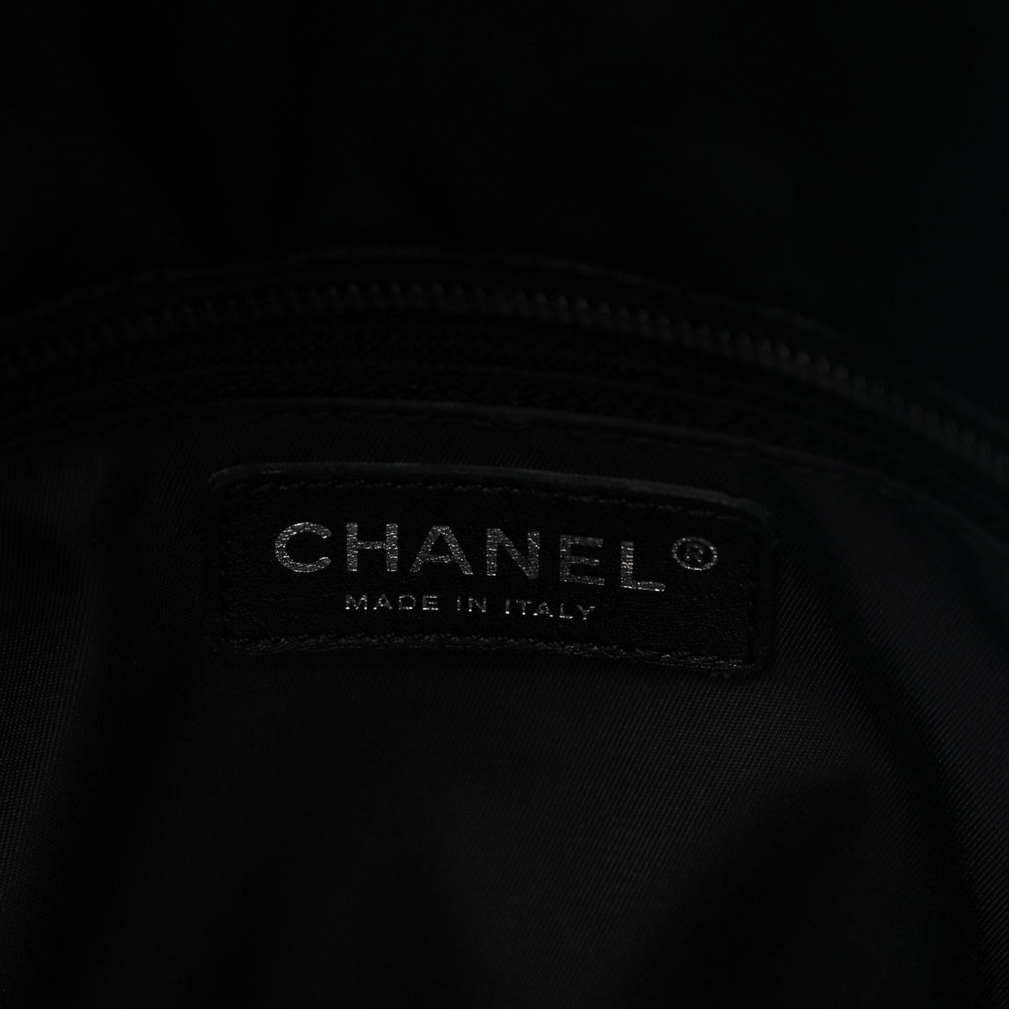 Coated Canvas Stitched XL Paris Biarritz Tote Black