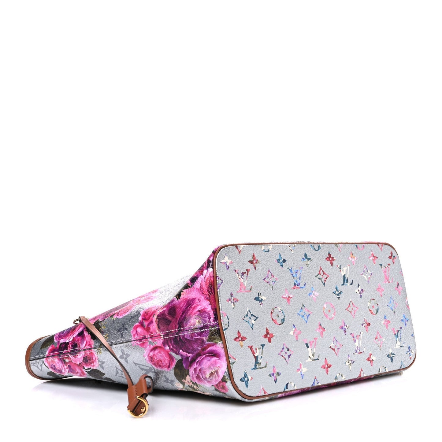 Metallic Monogram LV Garden Neverfull MM Silver
