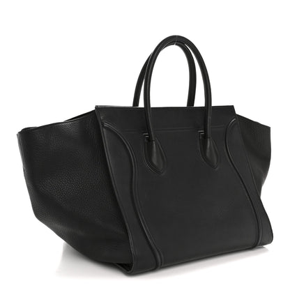 Grained Calfskin Medium Phantom Luggage Black