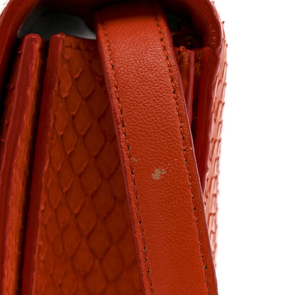 Snakeskin Classic Box Flap Orange