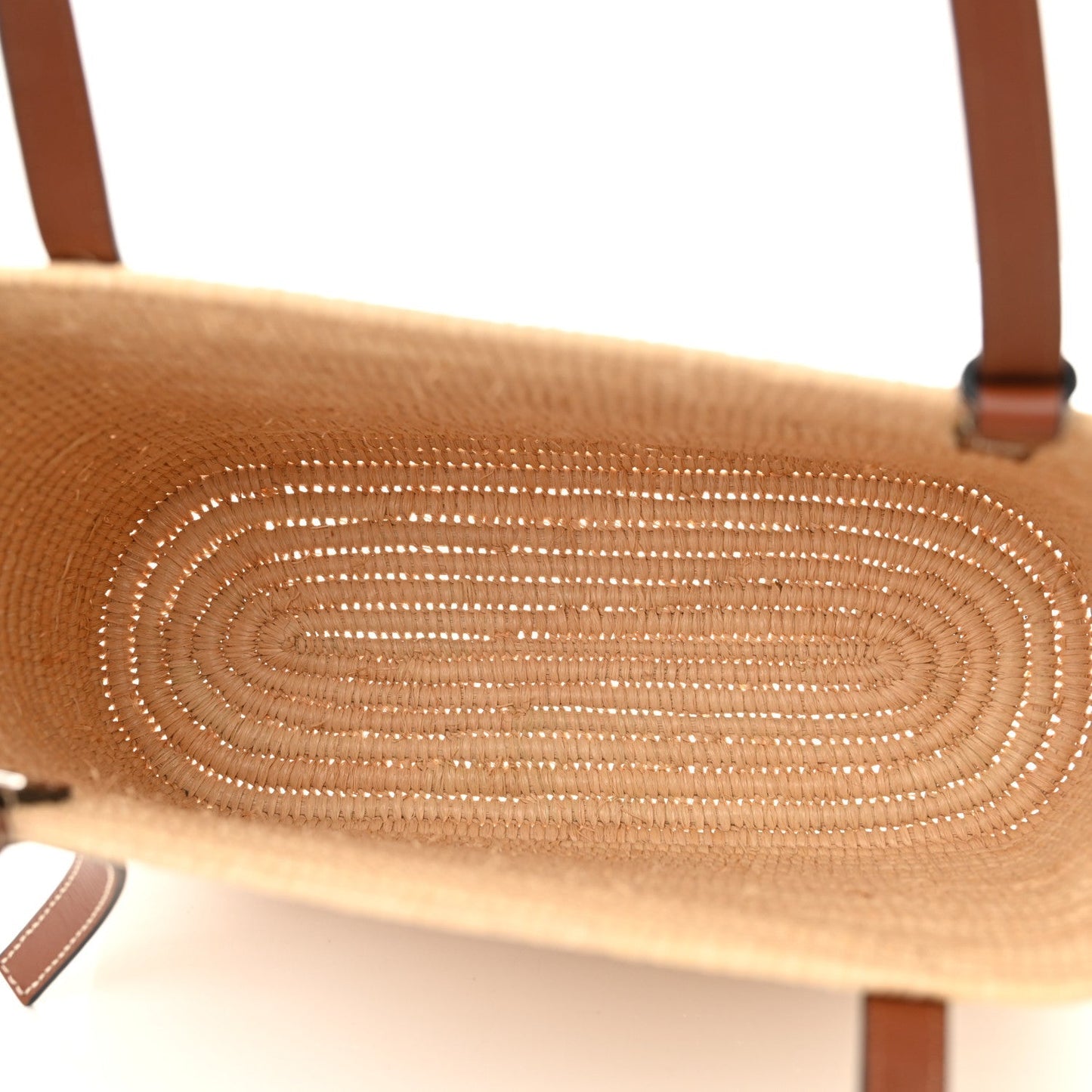 Raffia Small Square Basket Tote Bag Natural Tan