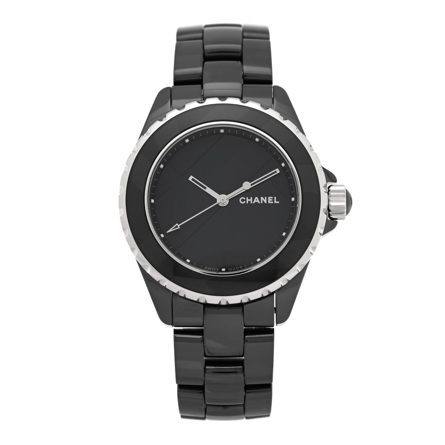 Stainless Steel Ceramic 38mm J12 Untitled Automatic Watch Black