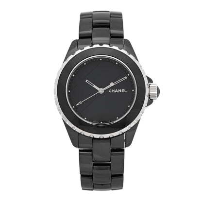 Stainless Steel Ceramic 38mm J12 Untitled Automatic Watch Black