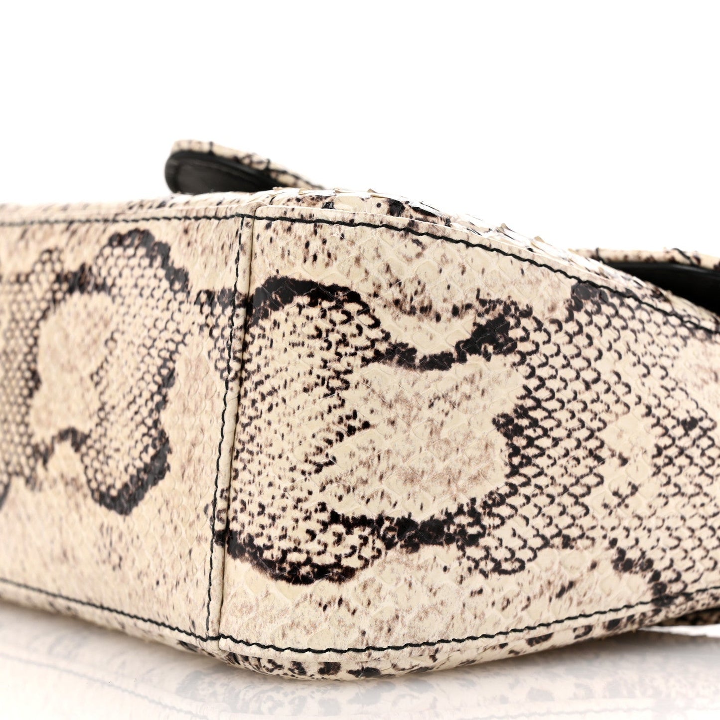 Snakeskin Matelasse Aria Mini GG Marmont Top Handle Shoulder Bag Roccia