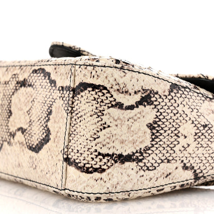 Snakeskin Matelasse Aria Mini GG Marmont Top Handle Shoulder Bag Roccia