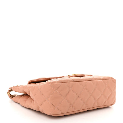 Caviar Quilted Wavy CC Hobo Beige
