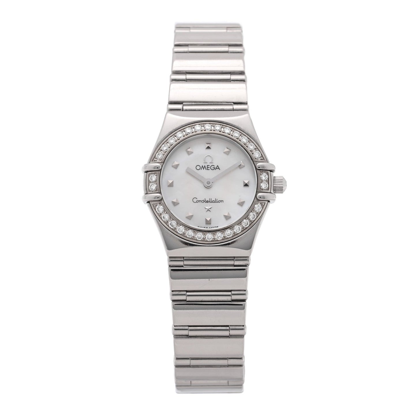 Stainless Steel Diamond Bezel Mother of Pearl 22mm Constellation My Choice Quartz Watch 1465.71.00