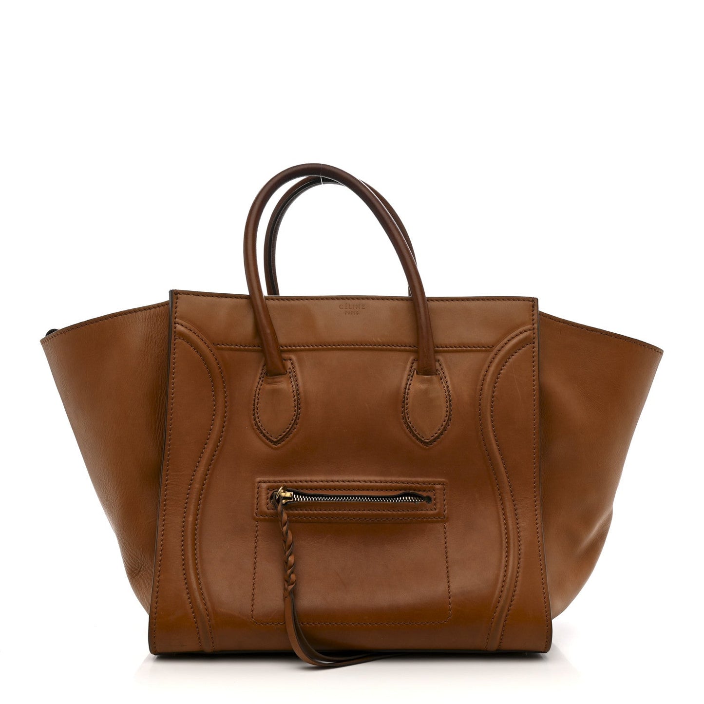 Natural Calfskin Medium Phantom Luggage Tan