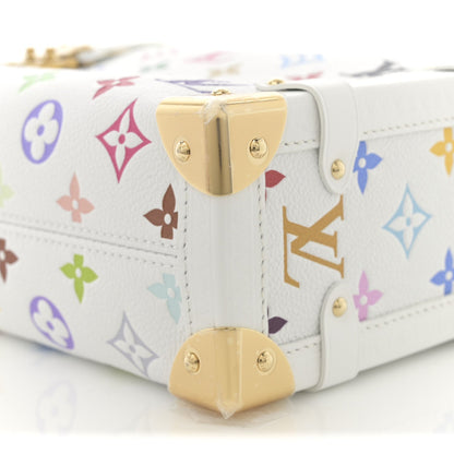 LV x TM Cowhide Monogram Multicolor Side Trunk MM White