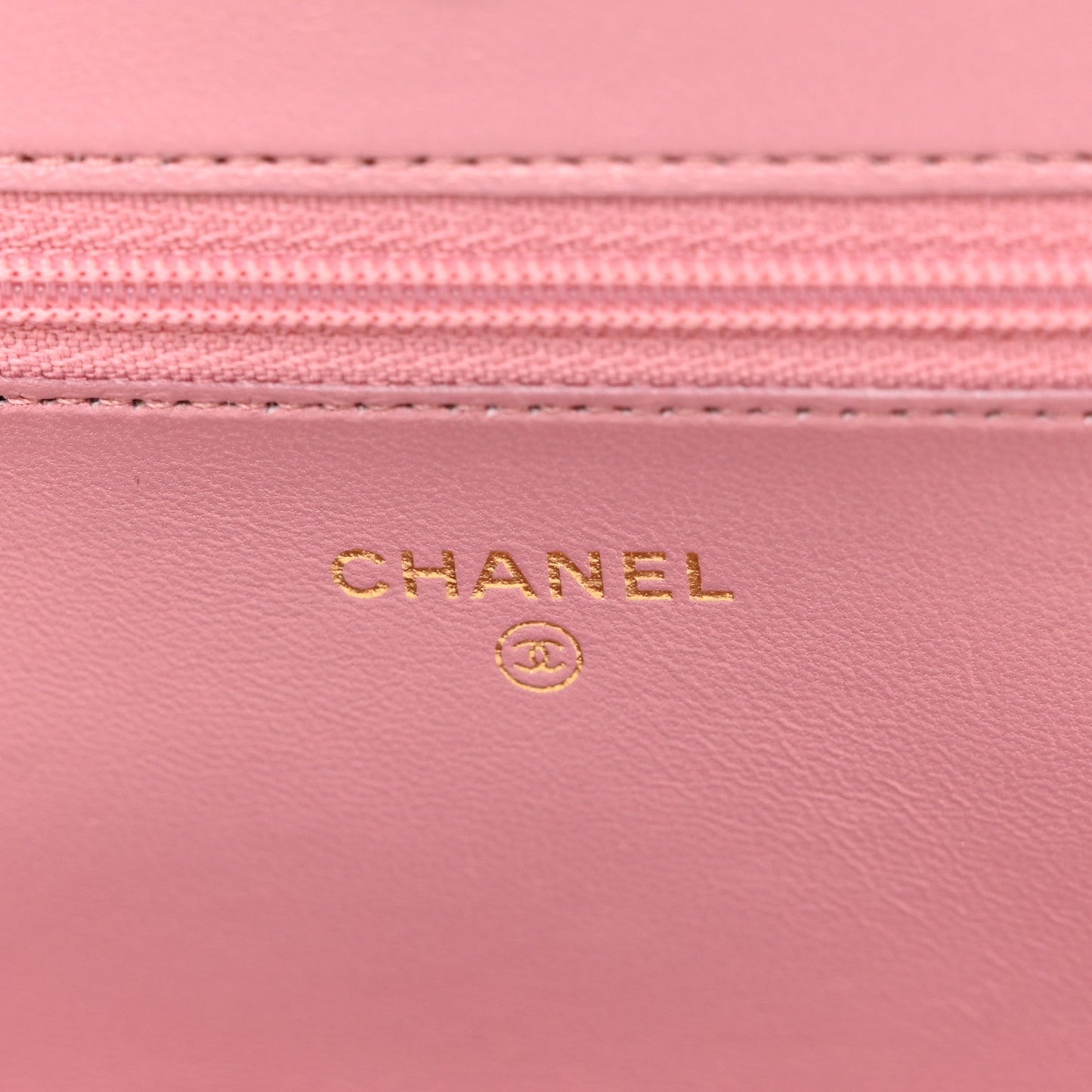 Metallic Lambskin Quilted Boy Wallet On Chain WOC Pink