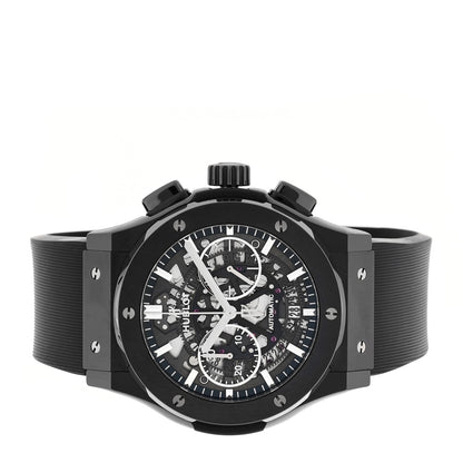 Ceramic Rubber 45mm Classic Fusion Aerofusion Chronograph Automatic Watch Black 525.CM.0170.RX