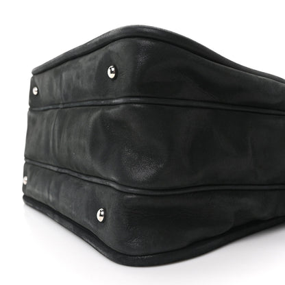 Iridescent Calfskin Quilted Relax CC Camera Case Black