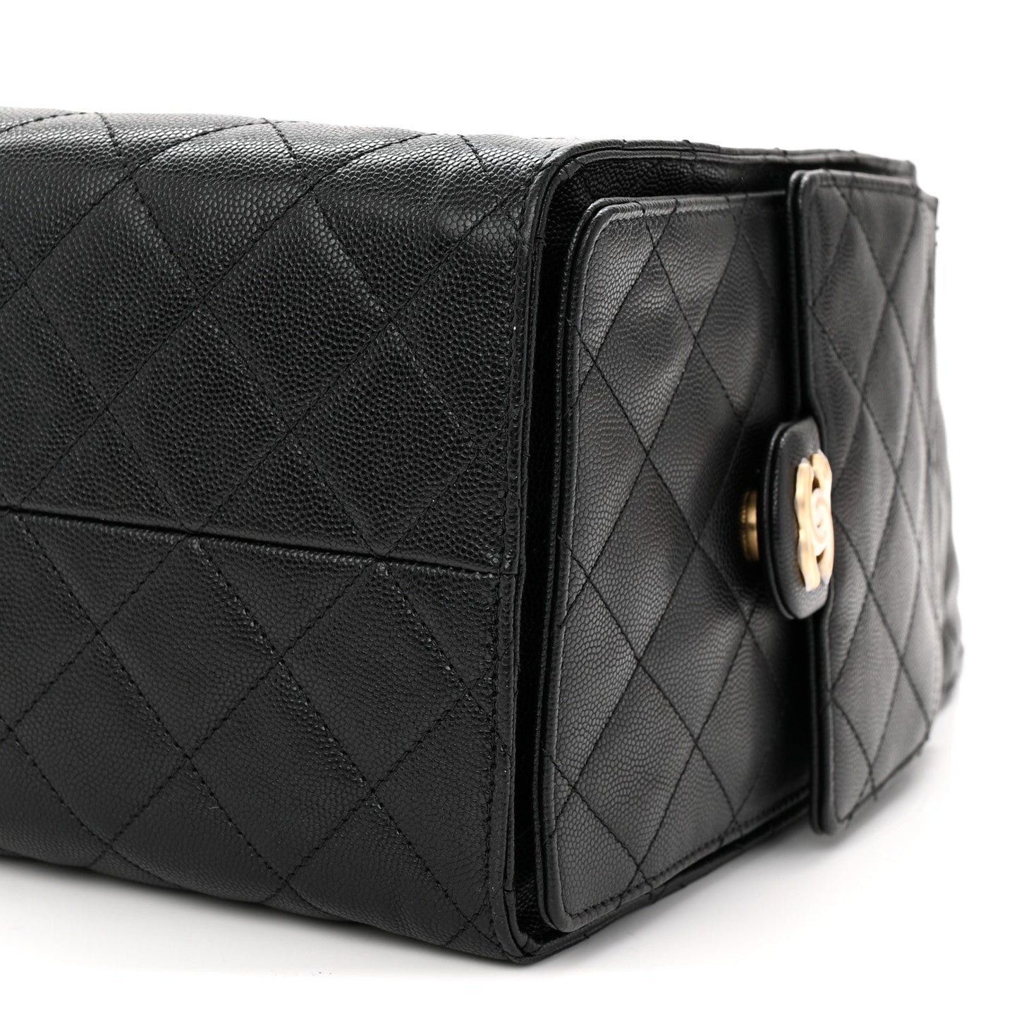 Caviar Quilted Medium Chanel 25 Handbag Black
