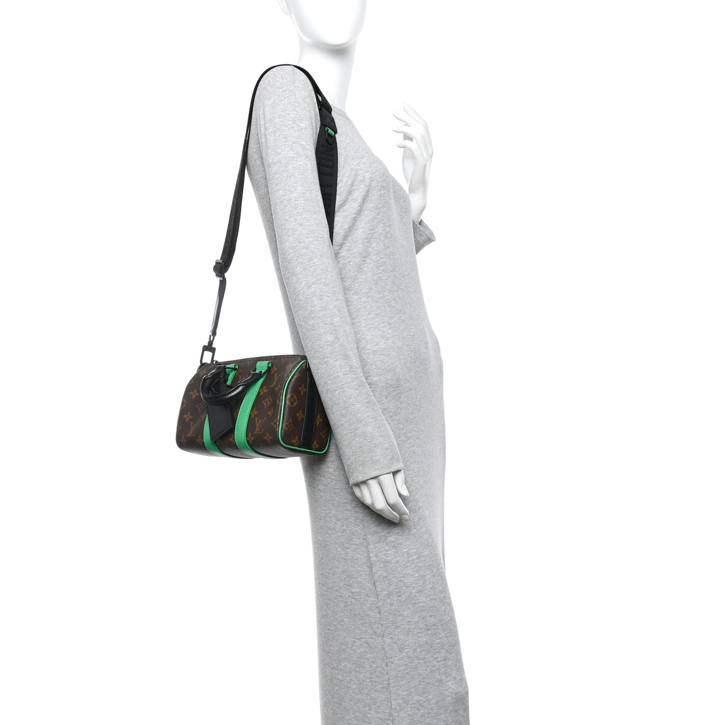 Monogram Macassar Keepall Bandouliere 25 Minty Green