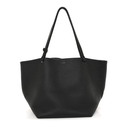 Grained Calfskin Park Tote Three Black