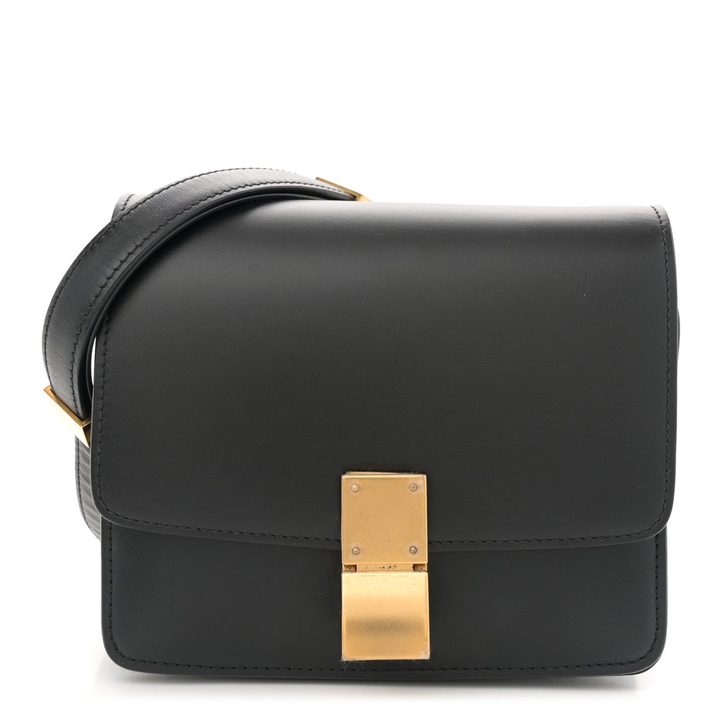 Box Calfskin Small Classic Box Flap Bag Black