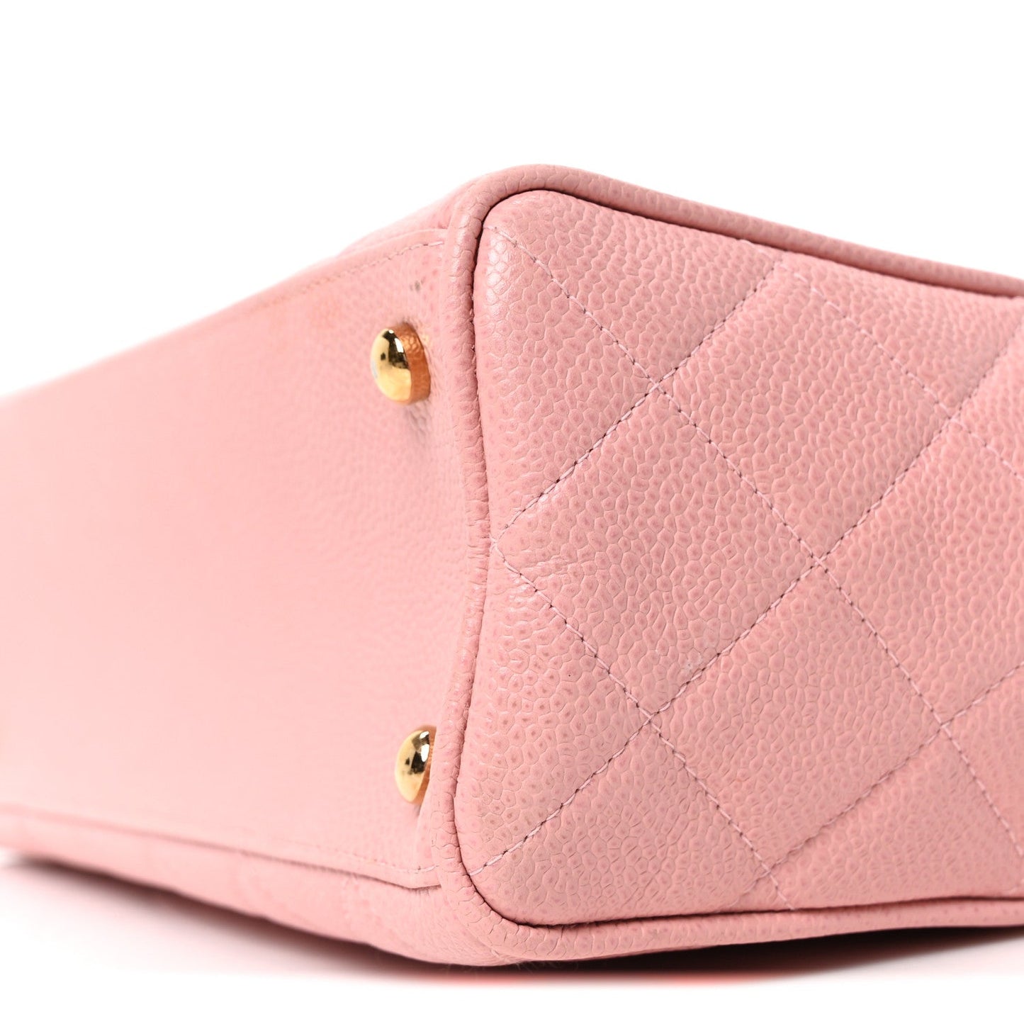 Caviar Quilted Small Bowler Pink