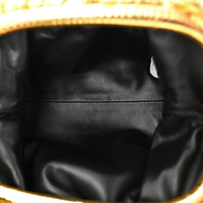 Metallic Bark Calfskin The Mini Pouch Gold