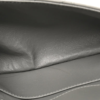 Lambskin Quilted Small CC Chic Flap Grey Dark Navy