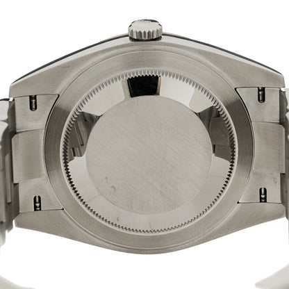 Stainless Steel 18K White Gold 41mm Oyster Perpetual Datejust Watch Black 126334
