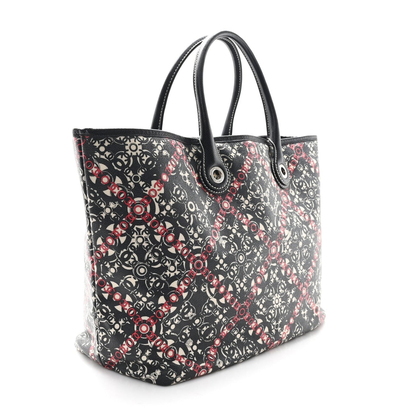 Coated Canvas Coco Small Tote Black