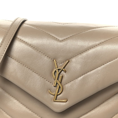 Calfskin Y Quilted Monogram Toy Loulou Crossbody Bag Dark Beige
