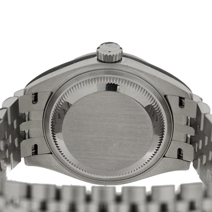 Stainless Steel 18K White Gold 28mm Oyster Perpetual Datejust Watch Black 279174