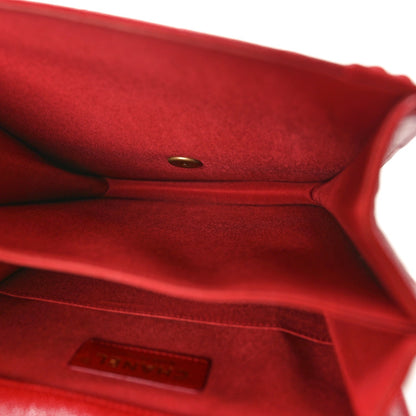 Caviar Quilted Maxi North South Boy Flap Red