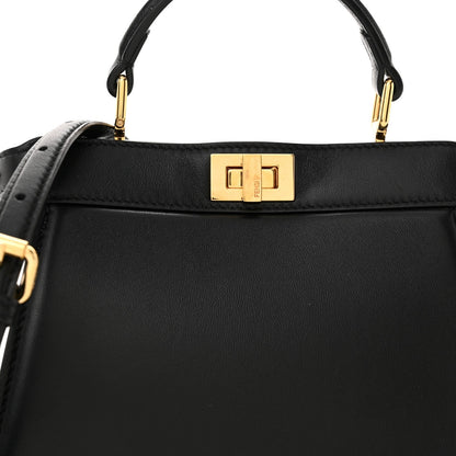 Shiny Nappa Petite Peekaboo I SEE U Satchel Black