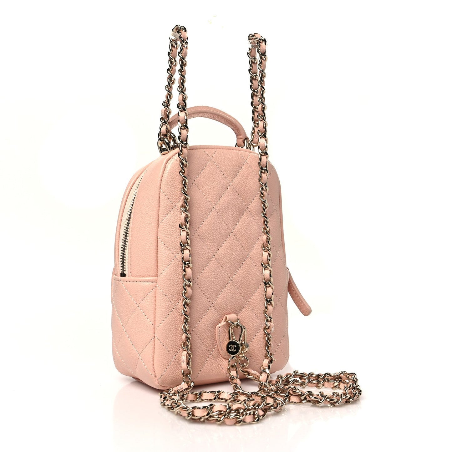 Caviar Quilted CC Mini Classic Backpack Light Pink