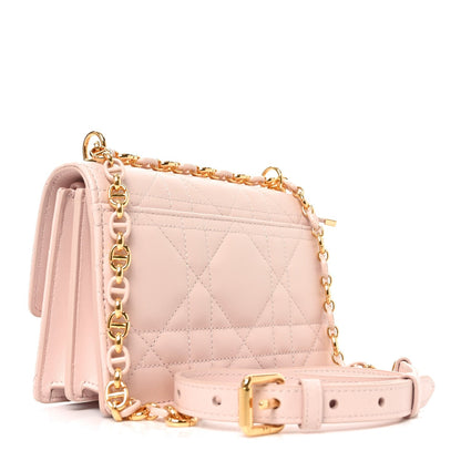 Lambskin Macrocannage Mini Miss Caro Bag Rose Quartz