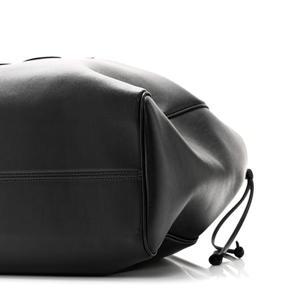 Smooth Calfskin Cuir Triomphe Cabas Drawstring Black