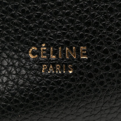 Soft Grained Calfskin Small Sangle Bucket Bag Black