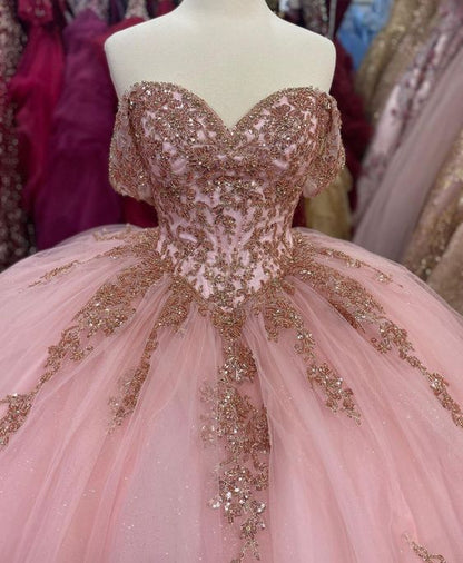 Pink Ball Gown Long Prom Gown Elegant Evening dress