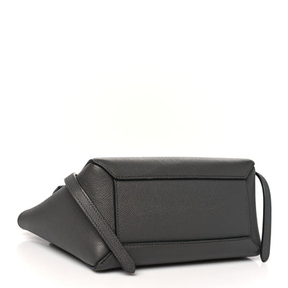 Grained Calfskin Nano Belt Bag Grey