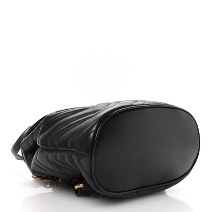 Calfskin Matelasse GG Marmont Flap Backpack Black