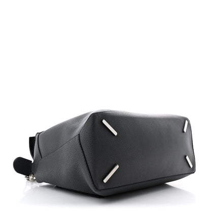 Calfskin Large Puzzle Edge Bag Dark Grey