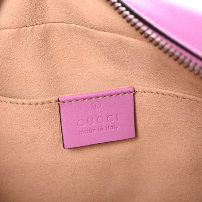 Calfskin Matelasse Small GG Marmont Chain Shoulder Bag Candy Mousse