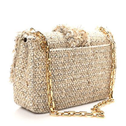 Tweed Medium Miss Dior Flap Beige