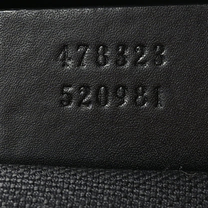 Soft GG Supreme Monogram Appia Calfskin Web Large Carry On Duffle Bag Black Grey