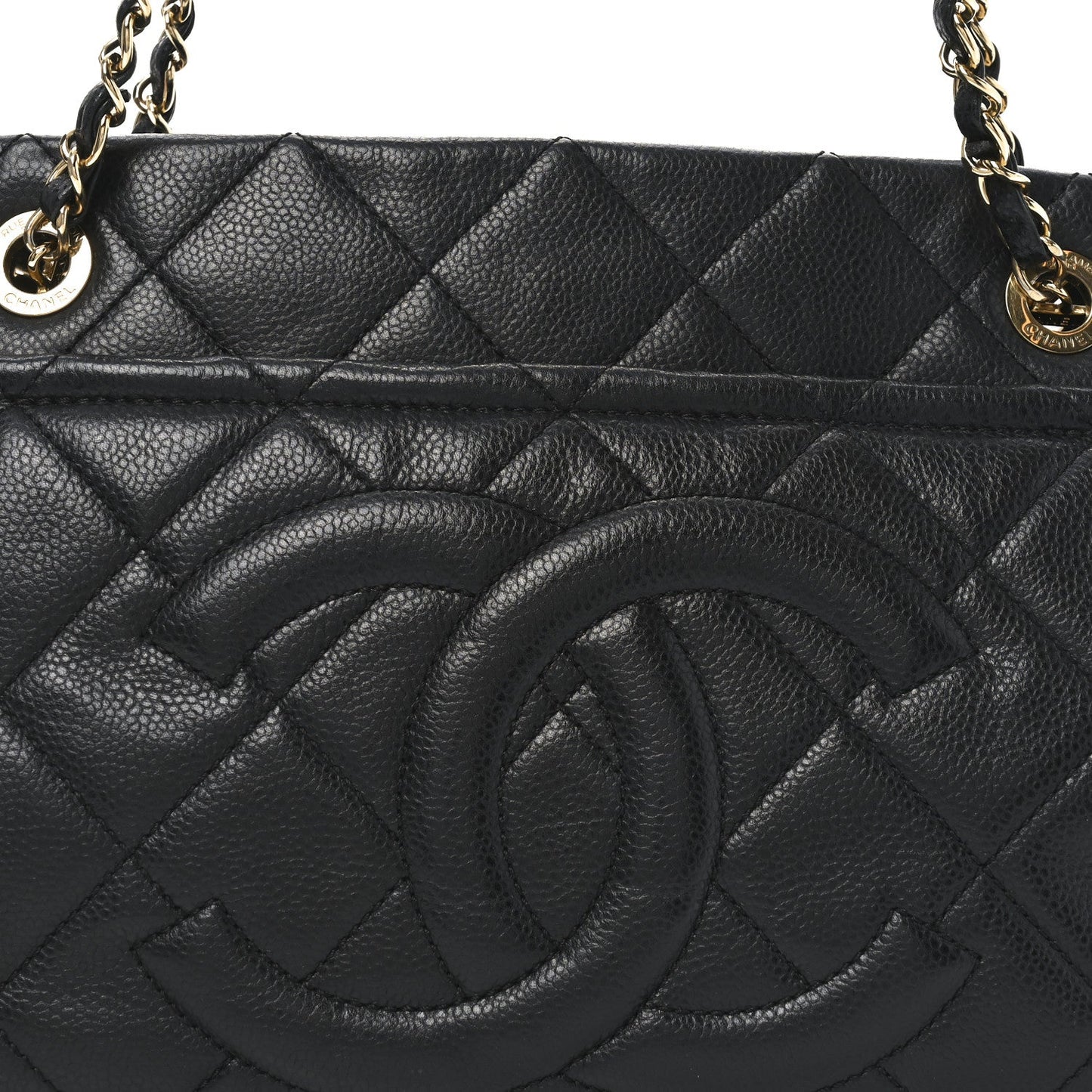 Caviar Quilted Timeless CC Soft Tote Black