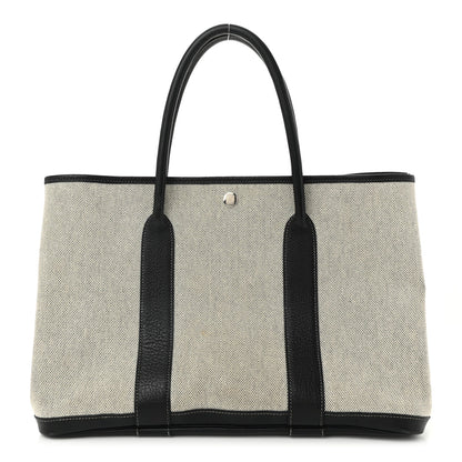 Toile Negonda Garden Party 36 MM Tote Black Ecru