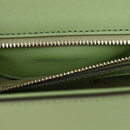 Senna Calfskin Petite GG Top Handle Shoulder Bag Green Soil Grass