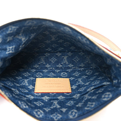 LV X TM Monogram Denim Cerises Pochette Accessories Blue